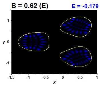 Wave function B=0.62,E(28)=-0.17893 (bze E)