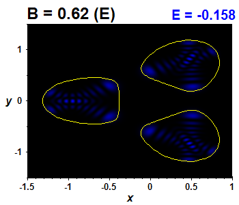 Wave function B=0.62,E(30)=-0.15822 (bze E)