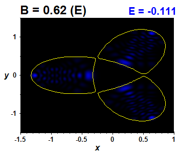 Wave function B=0.62,E(38)=-0.11128 (bze E)