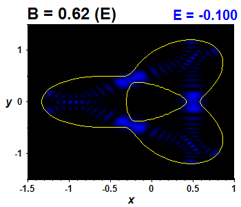Wave function B=0.62,E(40)=-0.10037 (bze E)